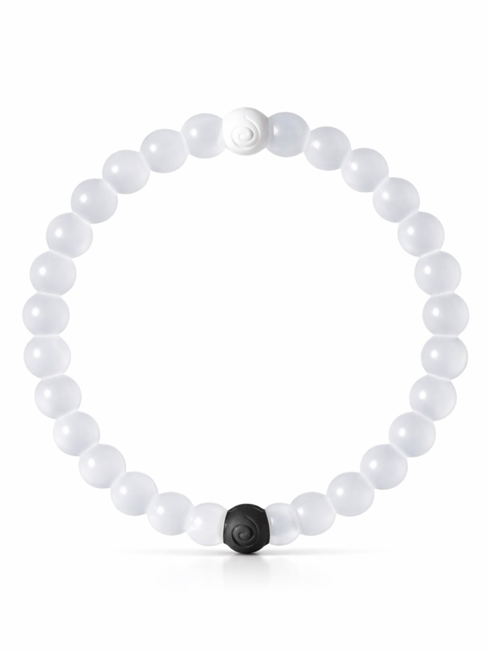 Lokai Classic Bracelet Medium Clear Black White Balance Beaded NWT
